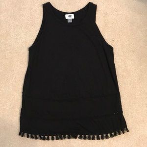 Tank with frayed detail